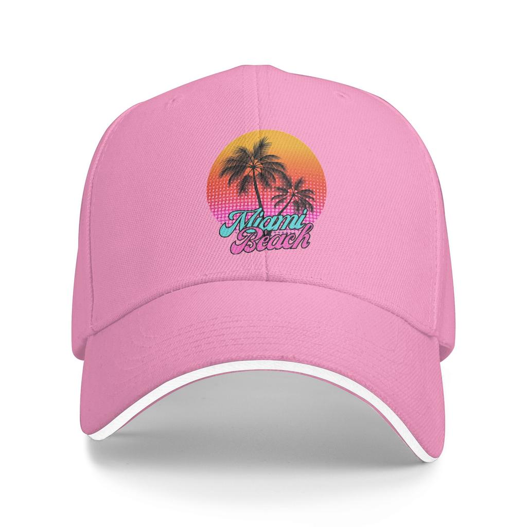Miami Beach Palm Baseball Cap  Outdoor Gym Dropshipping Hip Hop Hats UnisexTeens y2k Cute Custom Logo Baseball Caps