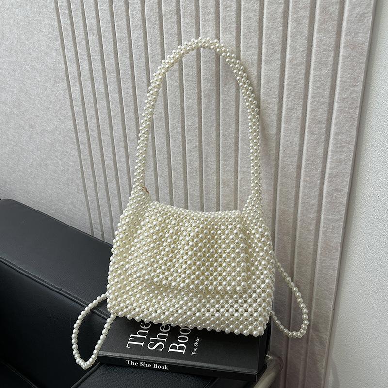 Nowa ręcznie robiona torebka na ramię z koralików damska osobowość wszechstronna modna torebka listonoszka na jedno ramię