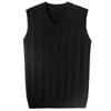 Men's Wool V-Neck Vest - Sleeveless, Thick Knitted Waistcoat for Fall/Winter