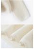 Lekasha 100% Pure Cashmere Rolled Edge High Neck Embossed Knit Top