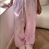 Pantaloni de Pijama Pătrați Drăguți cu Fundă - Confortabili și cu Croială Largă
