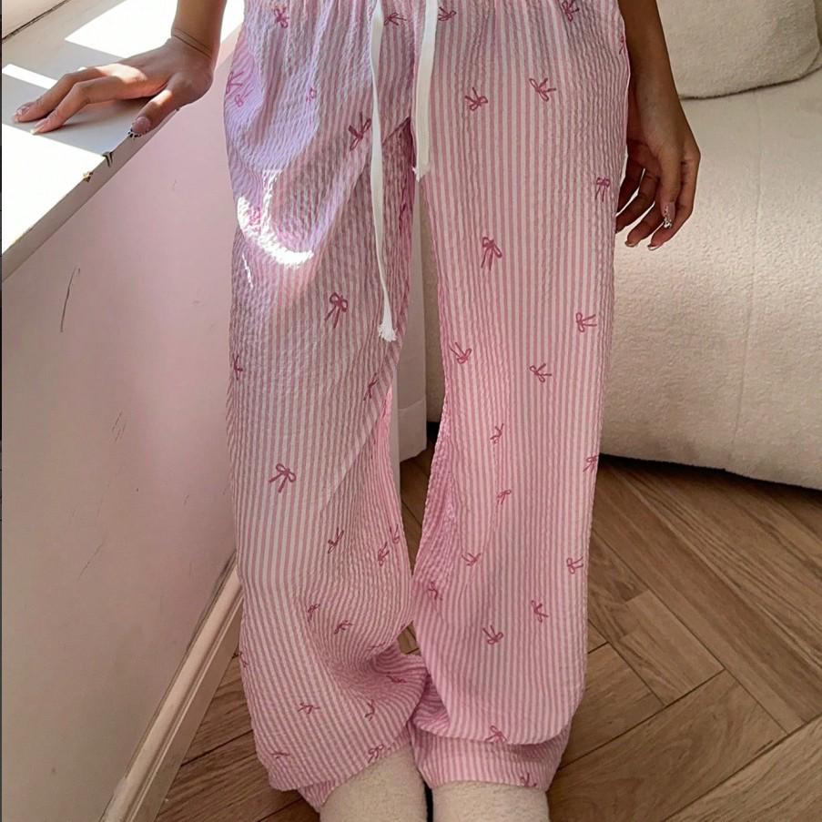 2026 Family Cute Plaid Bow Pajama Pants - Comfortable & Loose Fit