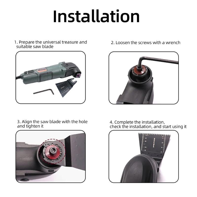 Upgrades Oscillating Tool Vane Fast Release Oscillating Sawblades Multipurpose for Precise Wood & Plastic Cutting