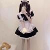 Cute Lolita Bunny Girl Cosplay Black and White Maid Outfit Lolita Dress Women's Skirt