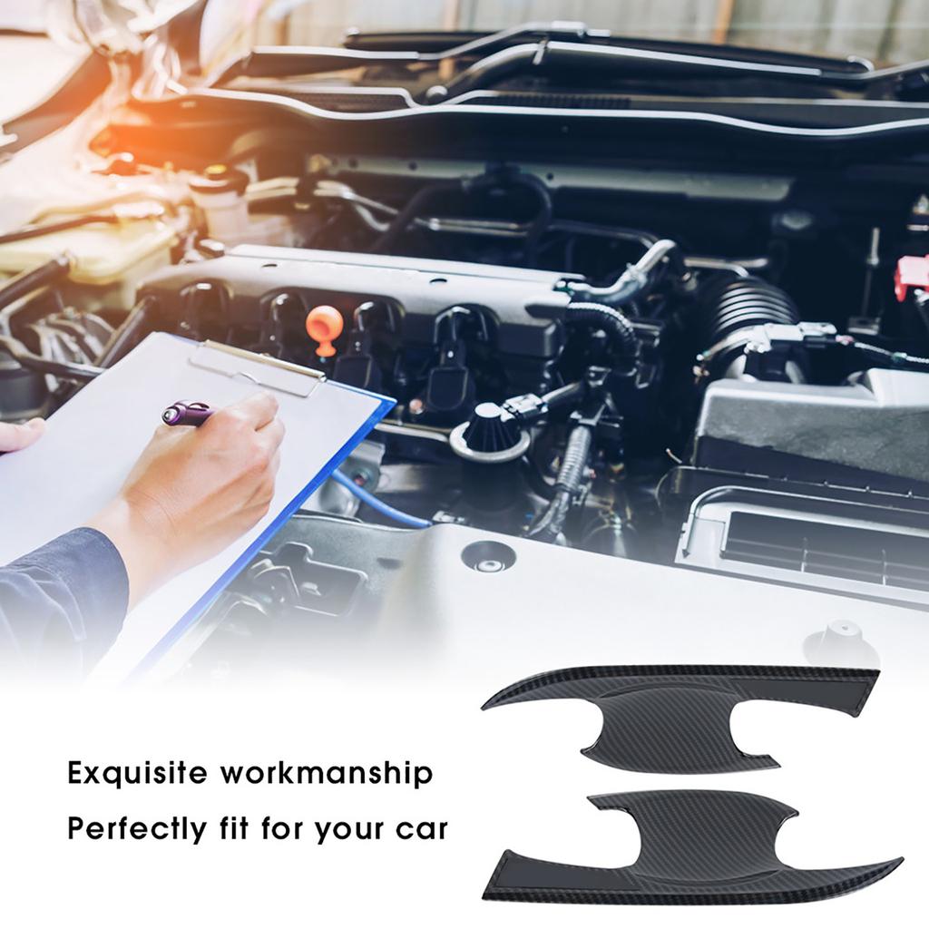4Pcs Car ABS Door Handle Bowl Cover for Yaris VIOS XP150 2019‑2022(Carbon Fiber)