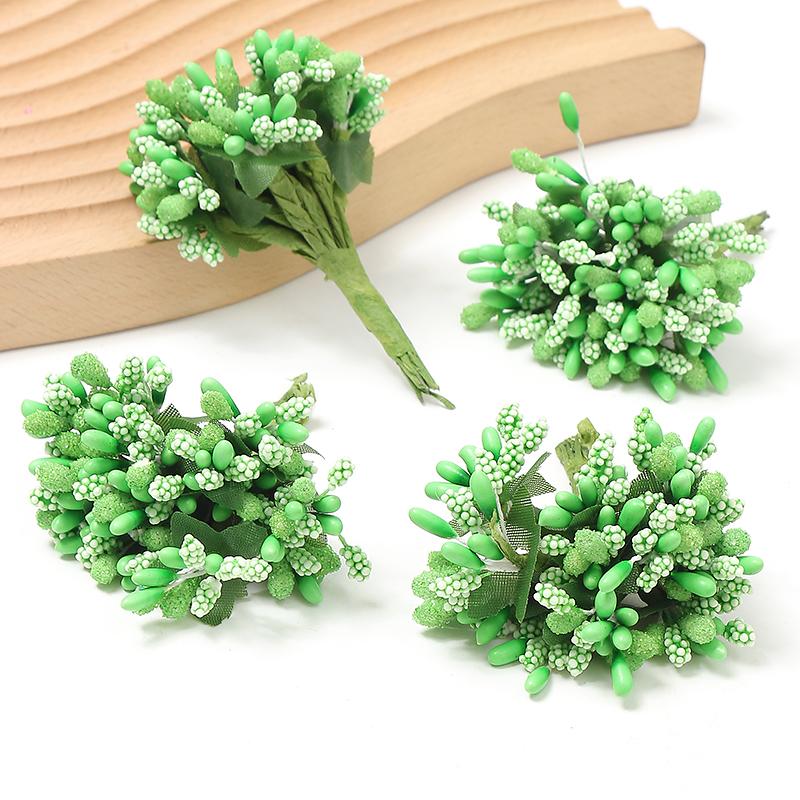 Artificial Flowers Stamen Bouquet for Home Room Decor Wedding Marriage Decoration Garland Mother's Day Gift Scrapbook Accessory KTY