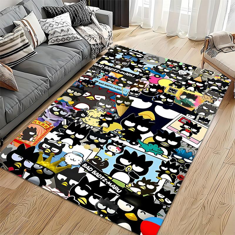 Bad Badtz-Maru Collage Carpet suitable as a non-slip mat for the living room or bedroom sofa