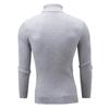 Casual Men Autumn Solid Color Turtle Neck Ribbed Twist Sweater Bottoming Shirt