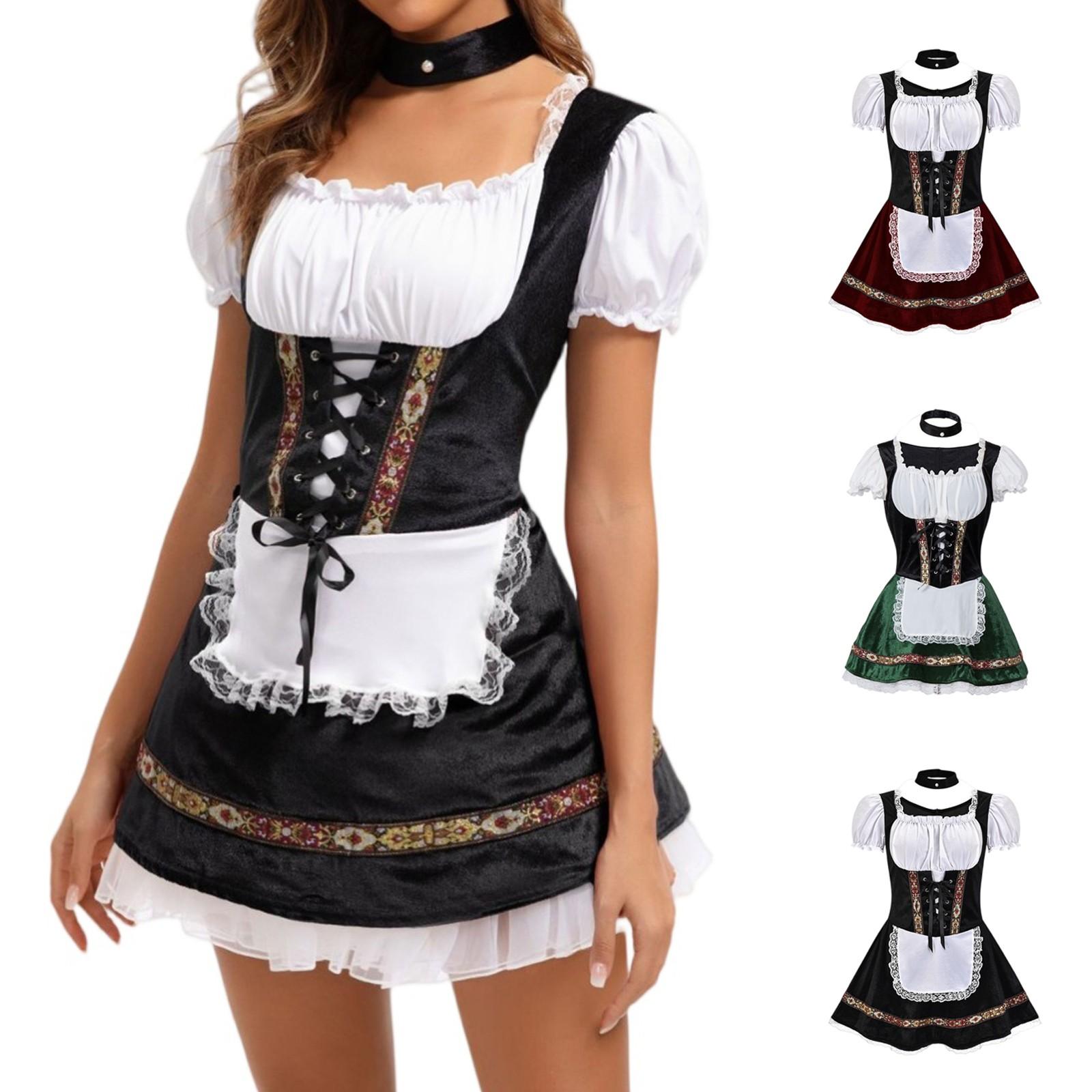 

Dress For Women Women s Dress Beer Dress Checkered Dress German Beer Festival Dress L чорний