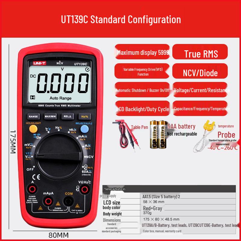 UNIT UT139 Series High Precision Digital Multimeter