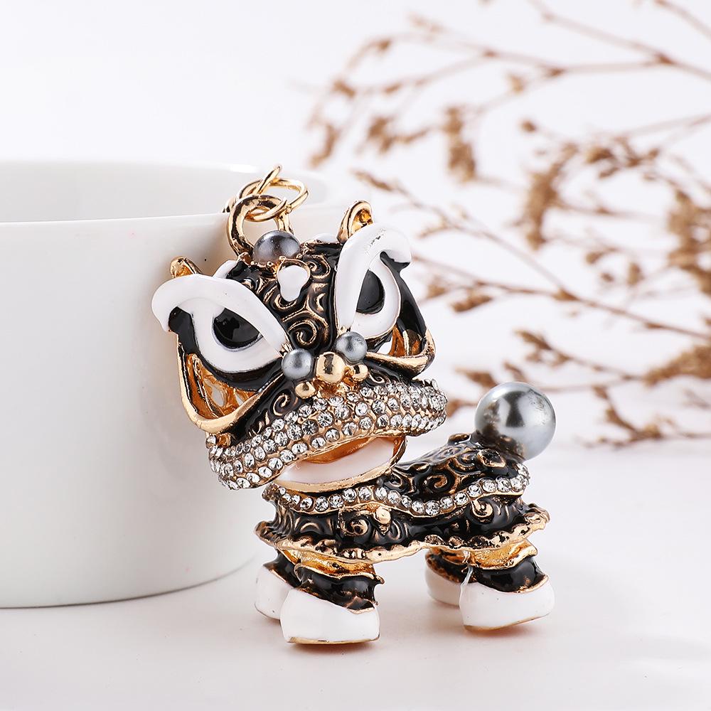 

Креативный брелок в виде льва с бриллиантовыми вставками - элегантный аксессуар для сумки и автомобиля Large - 360° Rotating Head