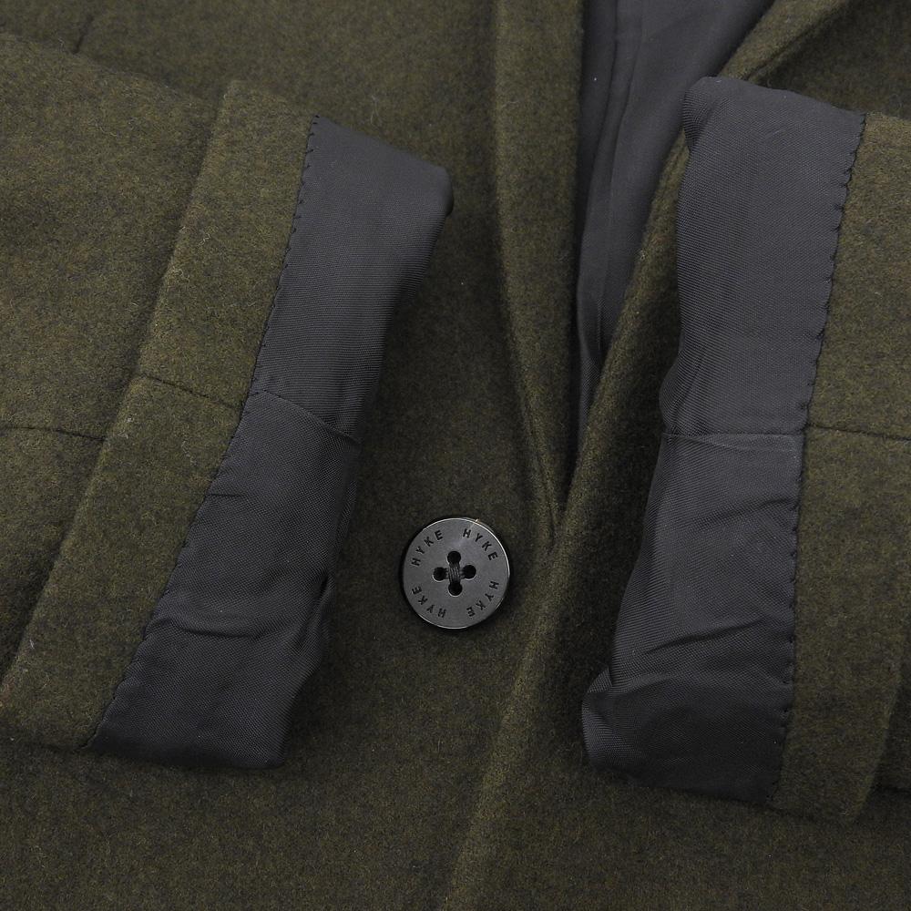 HYKE Women's Khaki Mini Shawl Collar Wool Chesterfield Coat Coat 1 khakiUsed