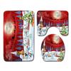 Christmas Bathroom Floor Mat Toilet Three-Piece Set