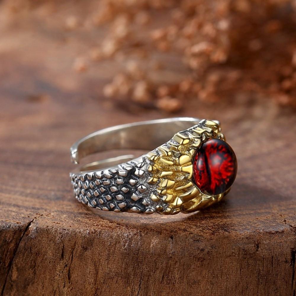 Vintage Devil's Eye Ring Pleated Devil's Eye Opening Finger Ring Valentine's Day Gift