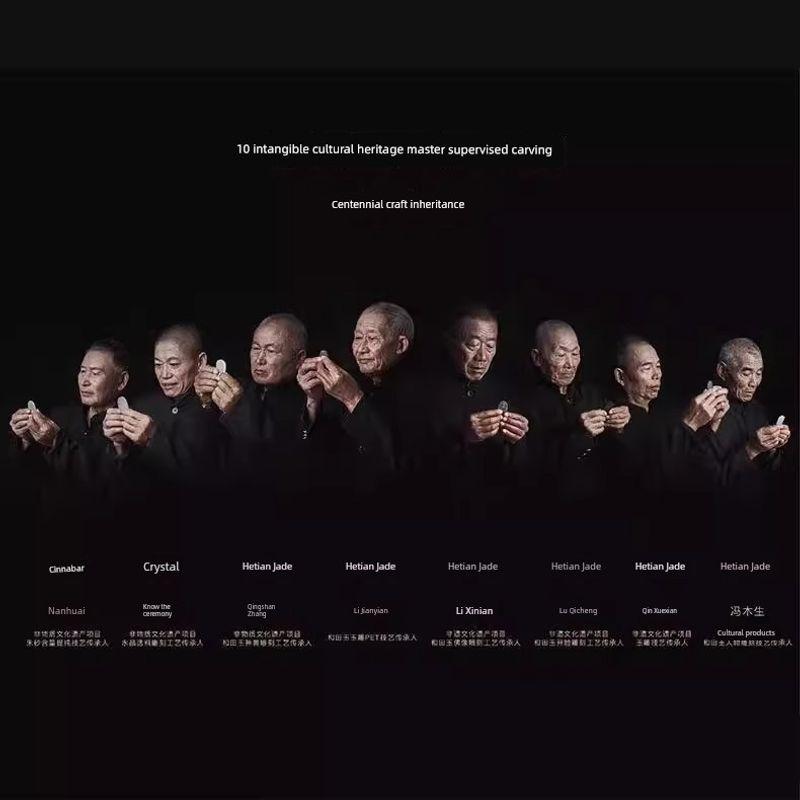 

Гора Путо Натуральный Обсидиан Мужской и Женский Ледяной Аквамариновый Кристалл Пять Элементов Увлажняющий Браслет Украшение Подарки для Подруги [Producer by 10 Intangible Heritage Masters]]