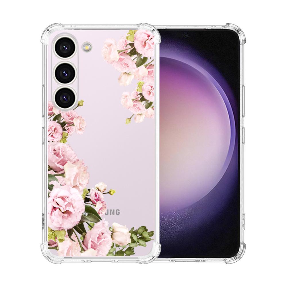 Samsung Galaxy S24 Ultra Case Airbag TPU Painted Butterfly Flowers - Perfect Fit