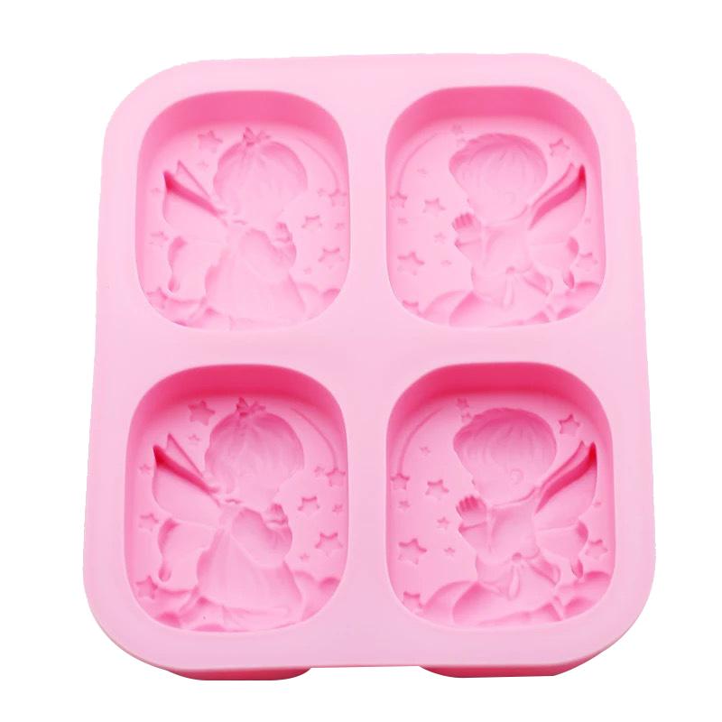 

Angel Shaped Silicone Mold Cake Decorating Making Candy Fondant Clay Soap Pink#0