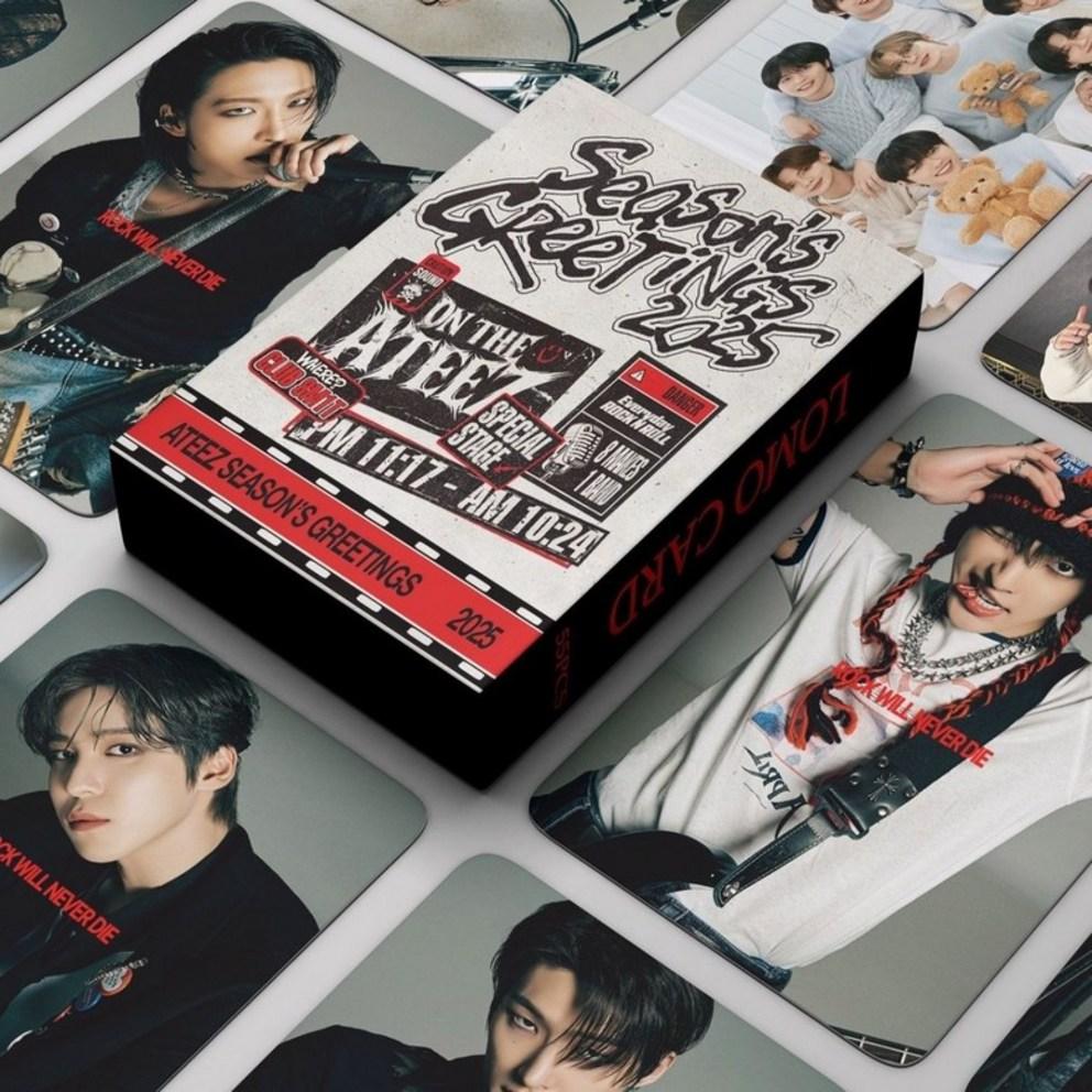 ATEEZ Photocard 2025 Album SEASON'S GREETINGS Choi San Kim Hongjoong Choi Jongho Park Seonghwa Idol Goods Photocard