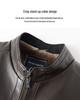 Men's Winter Warm Thickened Leather Jacket for Cycling & Outdoor, Mid-Aged to Dad's Style