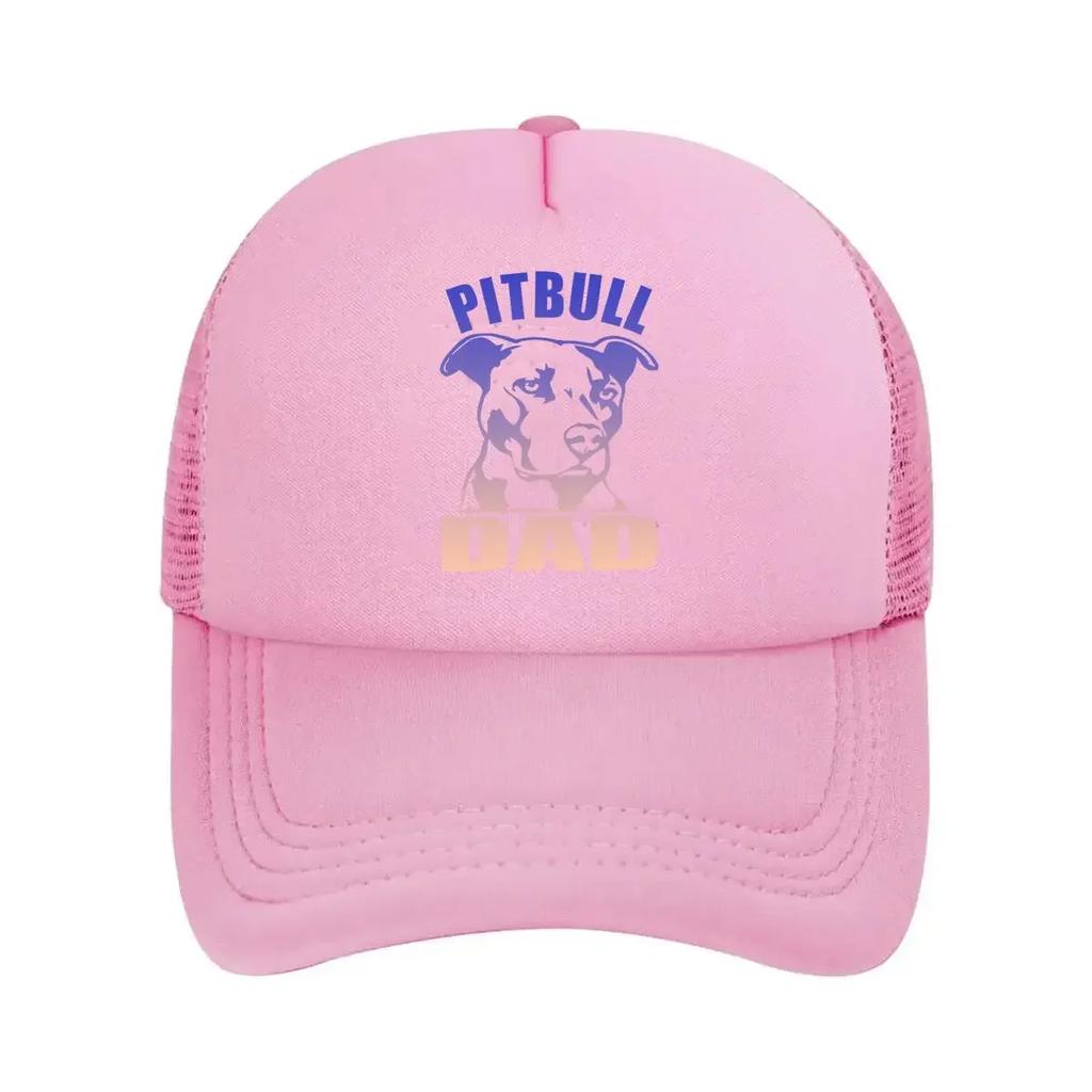 Pitbull Dad Tribute to  Dog Owners and Their Pets Mesh Baseball Cap