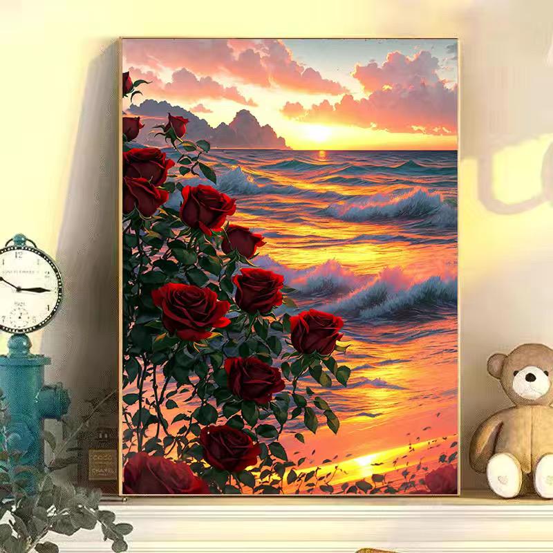 Minimalist DIY Floral Oil Painting Kit - Stress Relieving Decorative Art