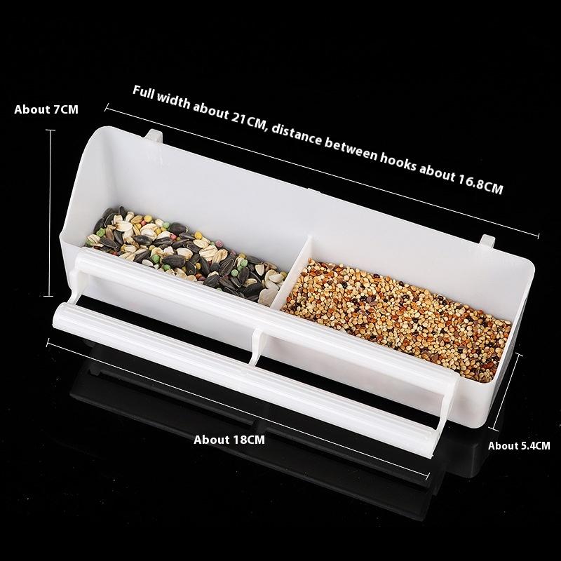 Large Capacity Bird Feeder Box Anti-Splash Bird Food Dispenser Durable Parrot Feeding Box For Small Medium Birds
