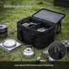 Large Tactical Outdoor Storage Bag for Pot, Cookware & Gas Canister - Anti-collision Camping Bag for Tableware
