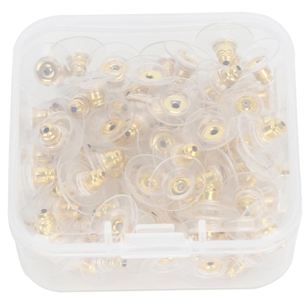 100Pcs Earring Backs Replacement Pierced Backing Stopper Boxed DIY Material Jewelry Accessories
