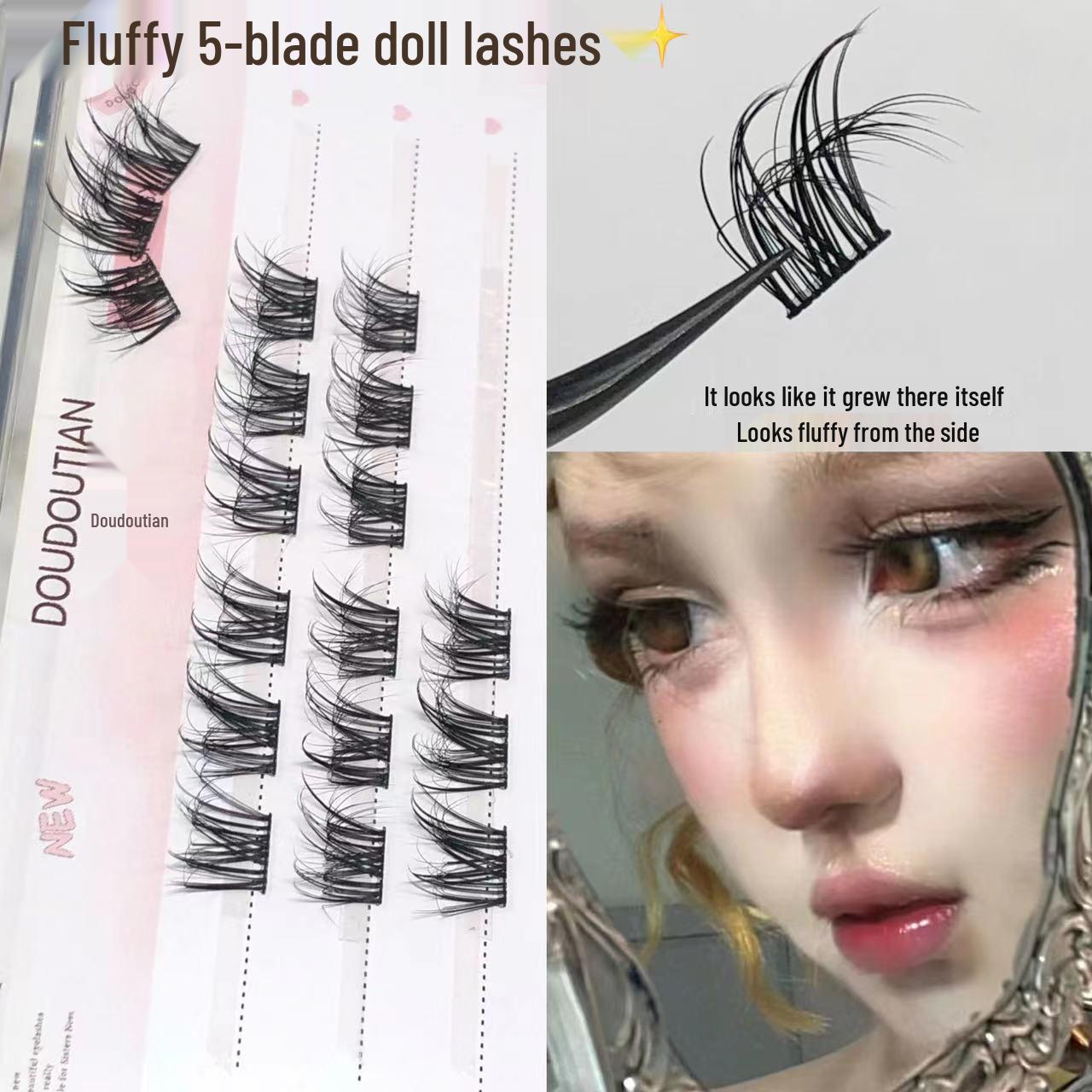 

Ресницы Doudou Sweet 5D Baby Curl из норкового бархата - Тонкая лента, Стиль манга Барби, Натуральный густой вид, Прозрачная лента