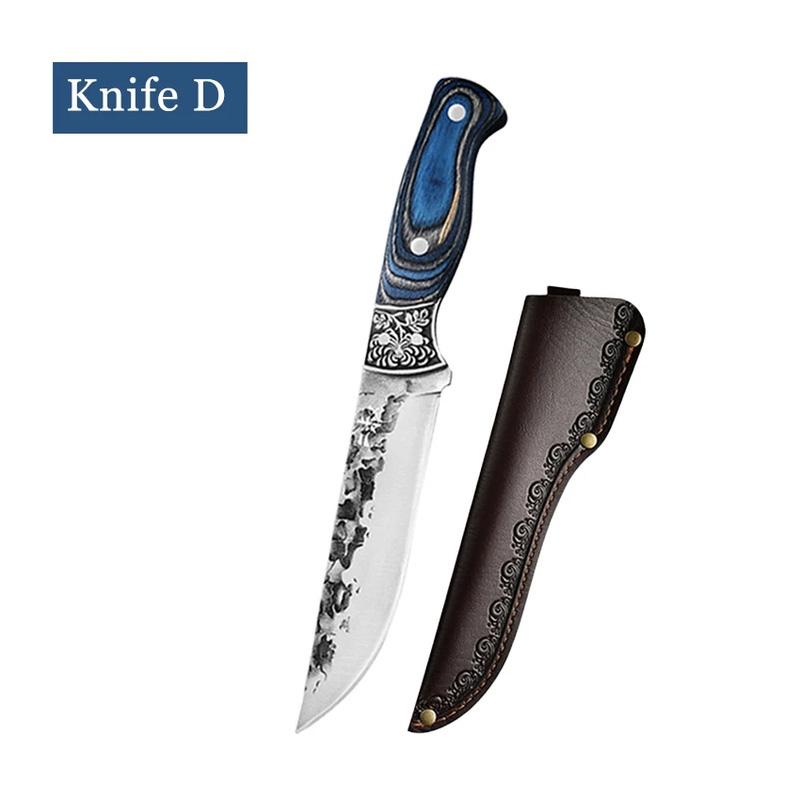 WXCOO Meat Cutting Knife Fish Meat Kitchen Butcher Hand Forged Chef Blade High Carbon Steel For Cooking Tool