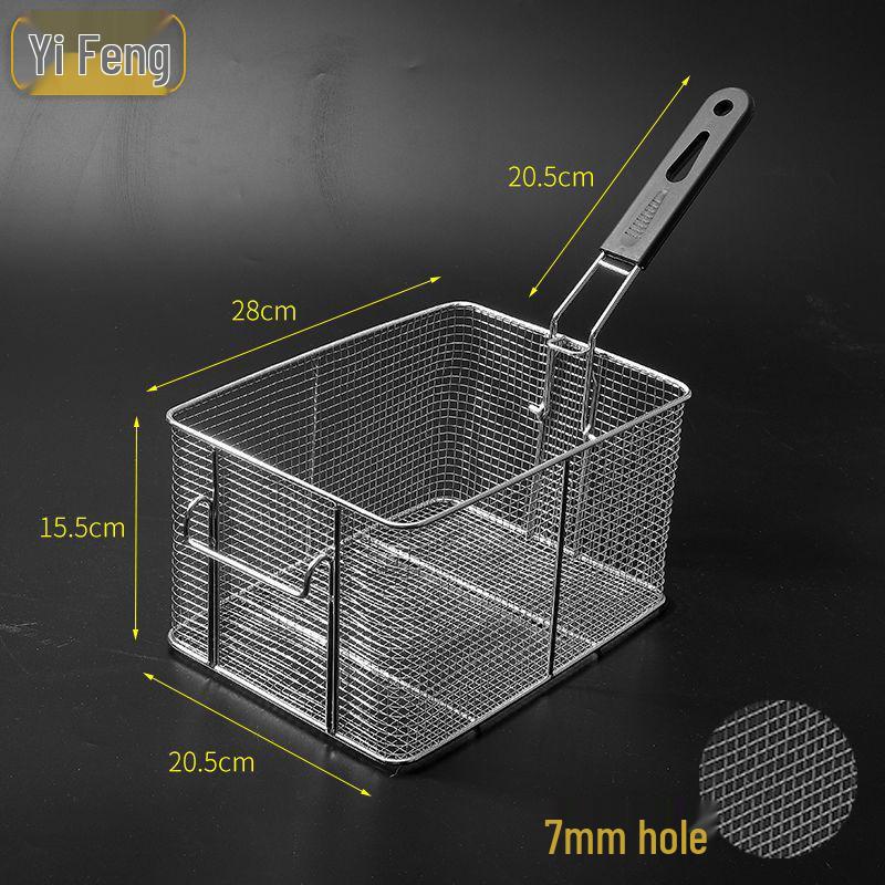 304 Stainless Steel Frying Basket for Electric Fryer - Oil Control, Thickened Design for Frying Skewers and French Fries