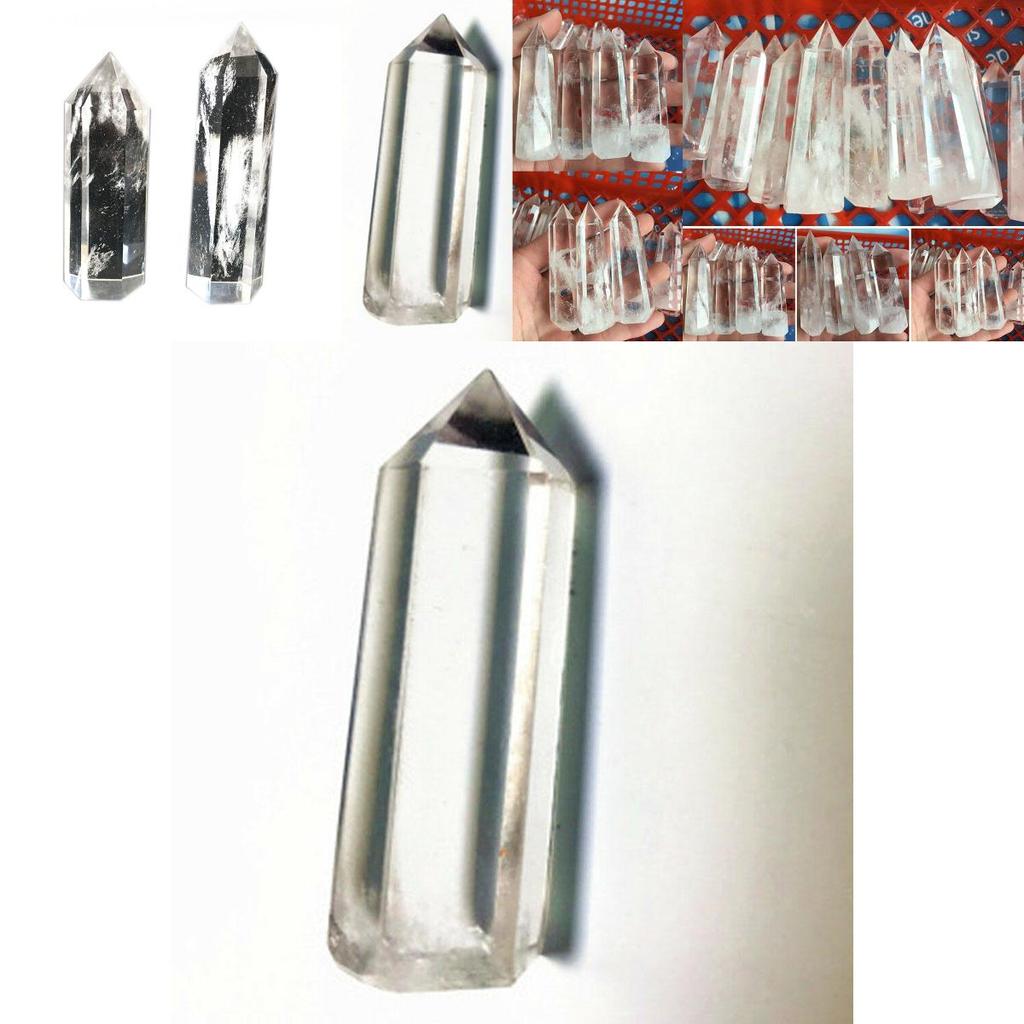 Natural Clear White Quartz Crystal Point Healing Wand Unique Mineral Specimen Ornament For Spiritual Growth And Health