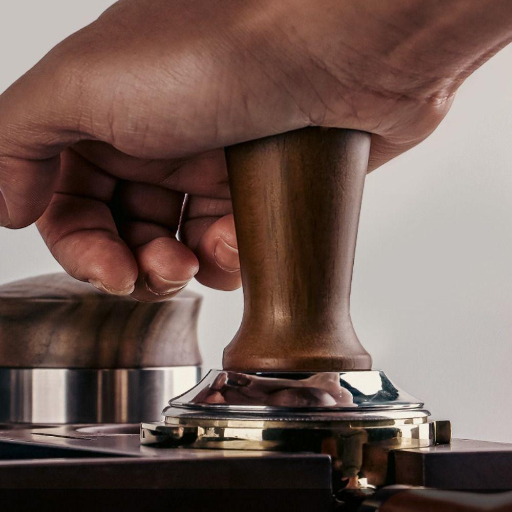 51/53/58MM Coffee Tamper Flat/threaded Bottom Coffee Powder Press Durable Coffee Leveler Cafe