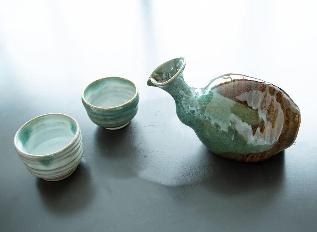 Etchu Sansuke Ware Sake Cup Pair 90ml Ceramic Birthday Gift Set, [Ginomi/Ochoko] (Approx. 6.5x5cm)