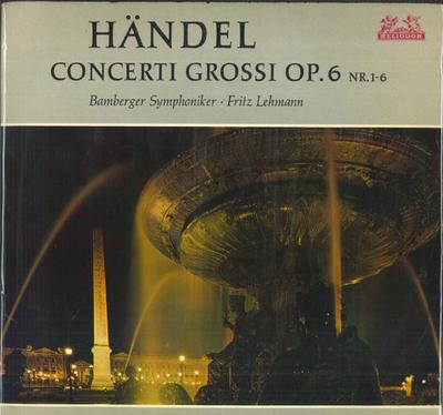 LP Record FRITZ LEHMANN BAMBERGER SYMPHONIKE  Handel Concerti Grossi Op6  Nr16 8973233 HELIODOR Germany Classical Used