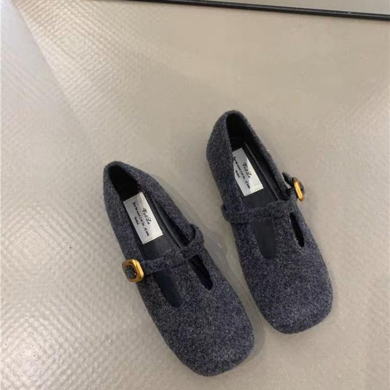 Fashion Autumn Women Flats Fashion Round Toe Slip On Ladies Elegant Mary Jane Shoes Soft Flat Heel Outdoor Dress Ballerin Shoes New Shoe