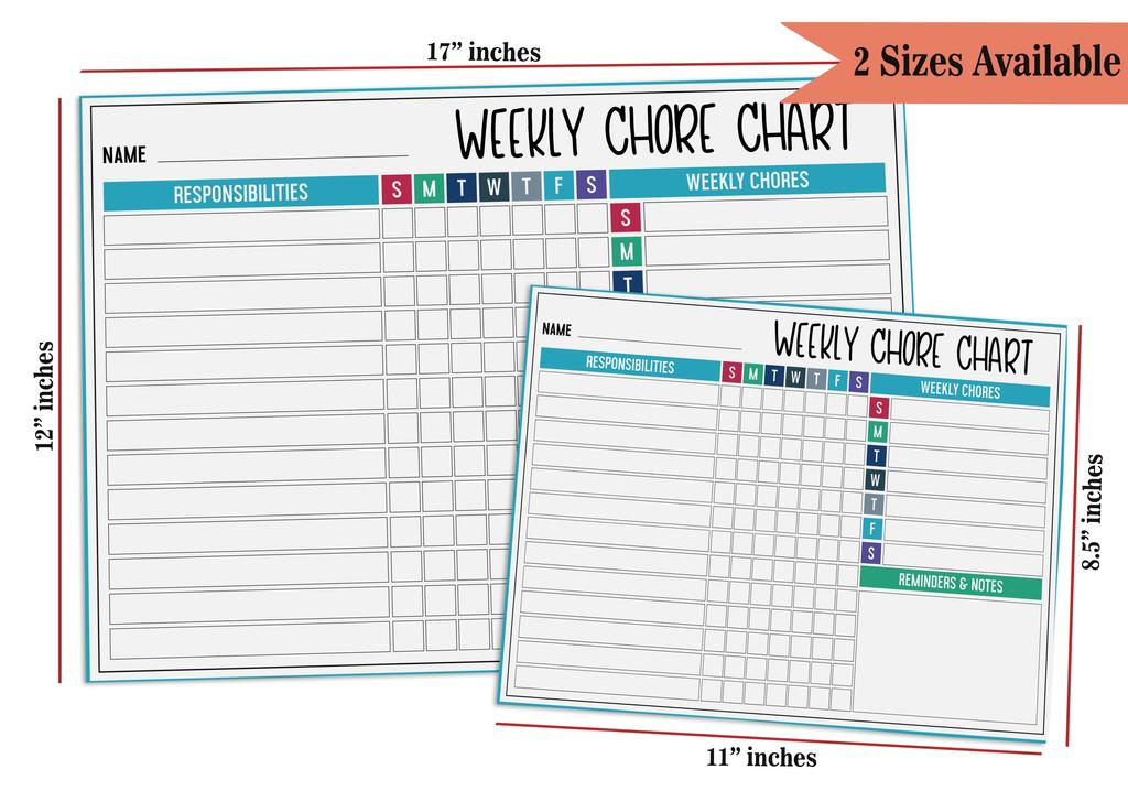 Inkdotpot Magnetic  Whiteboard Weekly Chores Charts Chore  Chart For  Refrigerator  - Dry Erase Behavior Chart For Kids