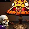 Witch Hat Lamp Stained Resin Gothic Wizard Hat LED Night Light Spooky Small Table Lamp for Indoor Bedroom Halloween Decor