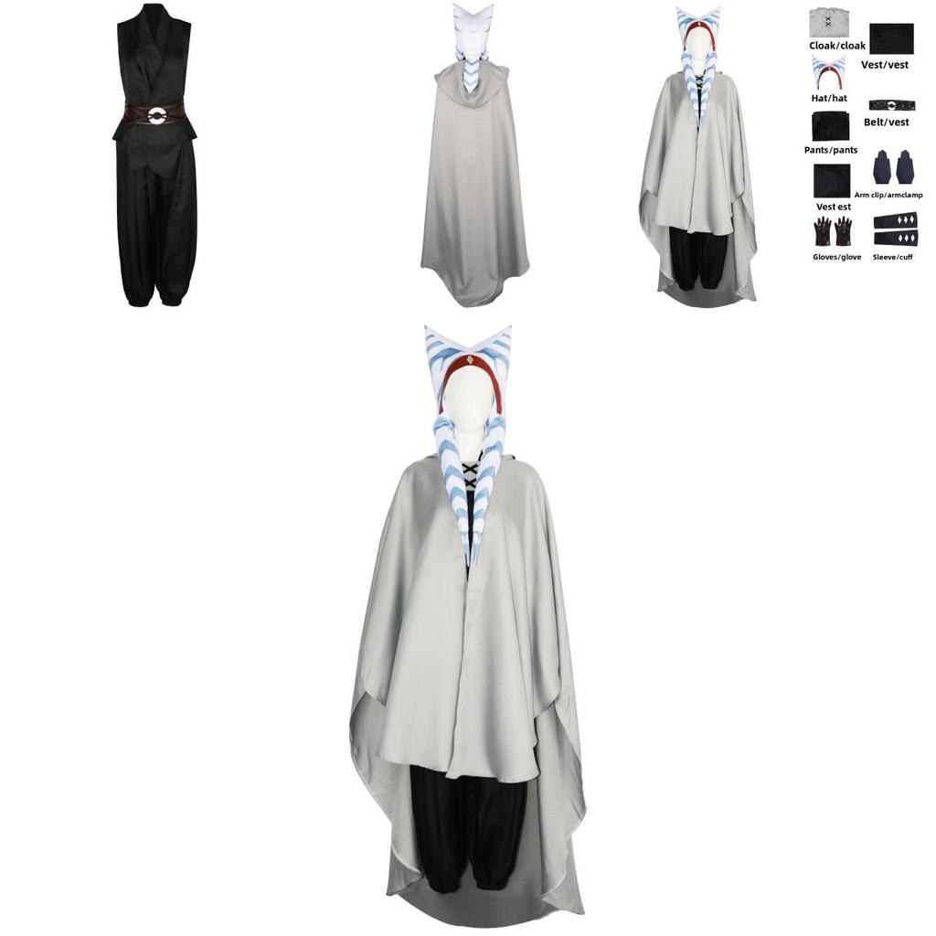Star Wars Ahsoka Tano Cosplay Costume With Polyester Fabric For Anime Role Play