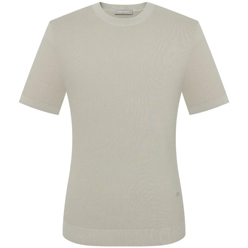 Baoxiniao Men's Round Neck Short Sleeve Knitted T-shirt