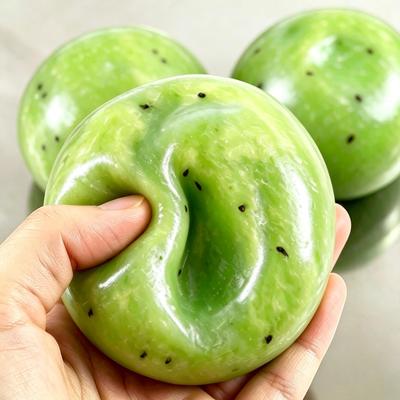 Kiwi Slush Squeeze Ball  Fidget Toy Crunchy Sound Non Rebound Handmade Sensory Squeeze Ball Realistic Simulation Decompress Toy