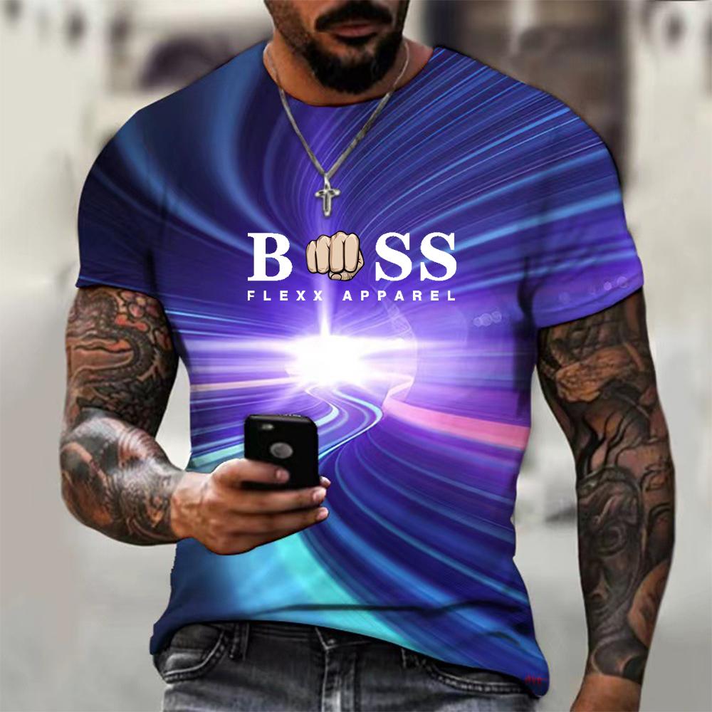 

Футболка с круглым вырезом и градиентным принтом Whatever, мужская, модная, повседневная, с коротким рукавом, мужская футболка, летняя, винтажная одежда 90-х 5XL