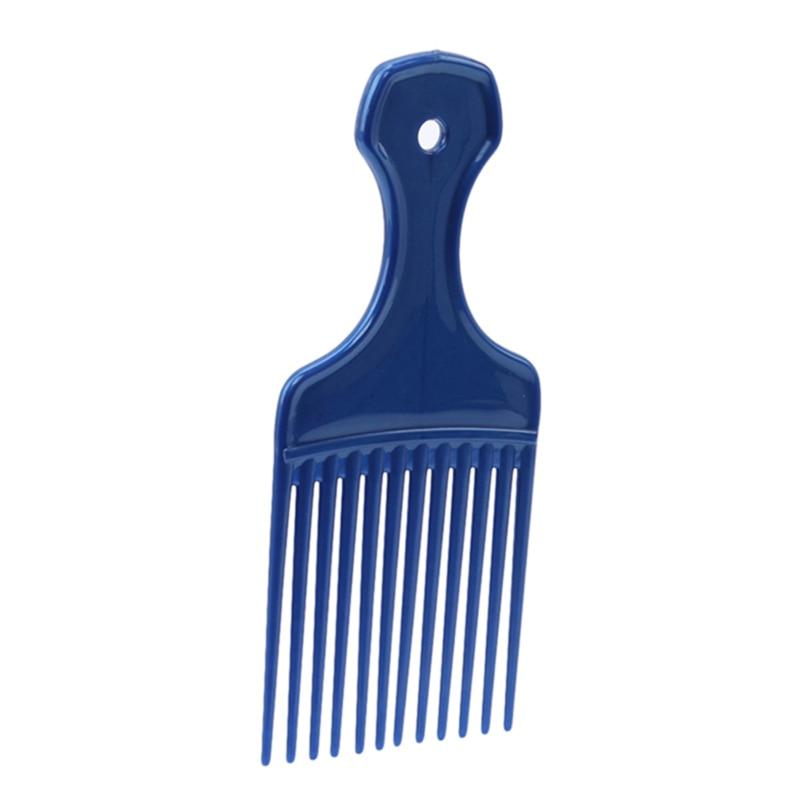 1Pc Wide Teeth Brush Pick Comb Fork Hairbrush Insert Hair Pick Comb Plastic Gear Comb for Curly Hair Styling Tools