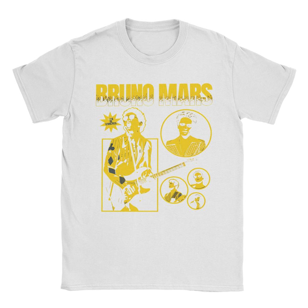 Rapper Bruno Mars TShirt Summer Hip Hop TShirts Unisex Pure Cotton ONeck Plus Size Tees ShortSleeved Vintage Tshirt