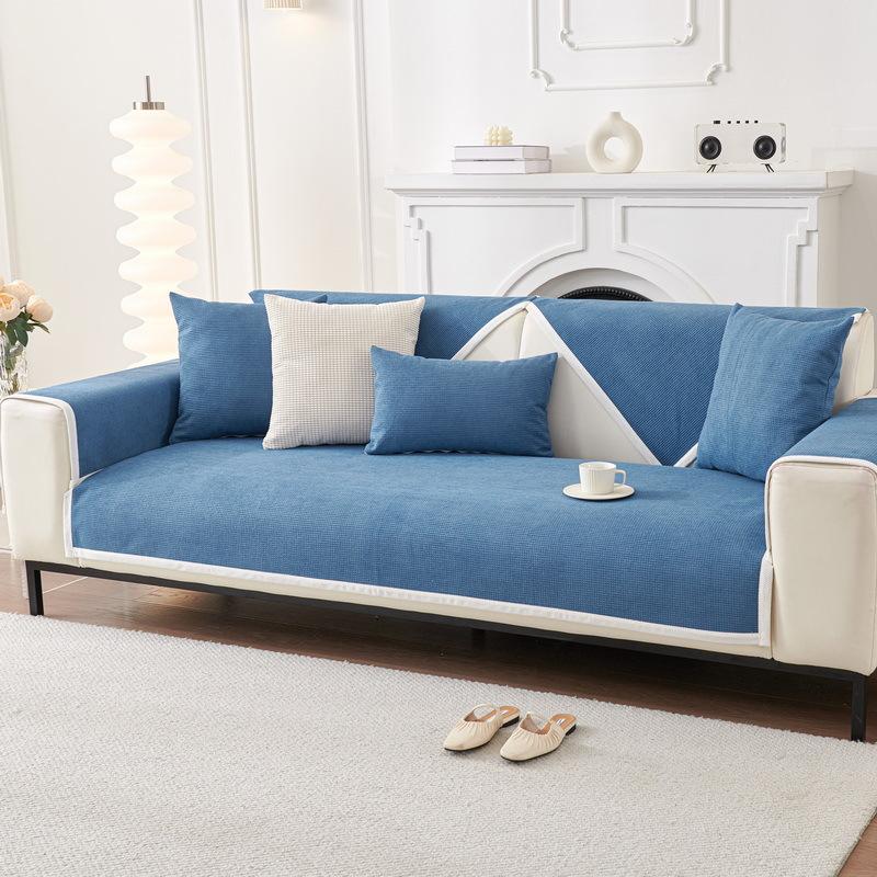 Nordic Style Solid Color Anti-Cat Scratch Waterproof Sofa Cushion Four Seasons Corn Kernels Universal Sofa Cover Non-Slip Cover Seat Cushion