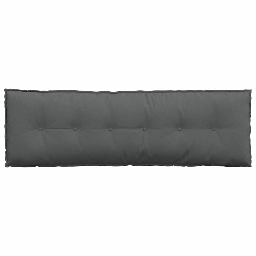 Back Cushion Dark Grey 160 X 19 X 50 Cm Fabric