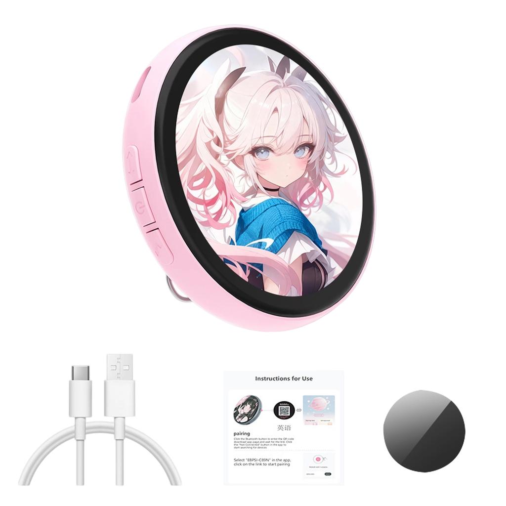 Electronic Anime Pin With HD Touchscreen, 2026 New Digital Photo Display Gift, Custom Kawaii Badge For Backpacks And Conventions Photo Name Tag Pins