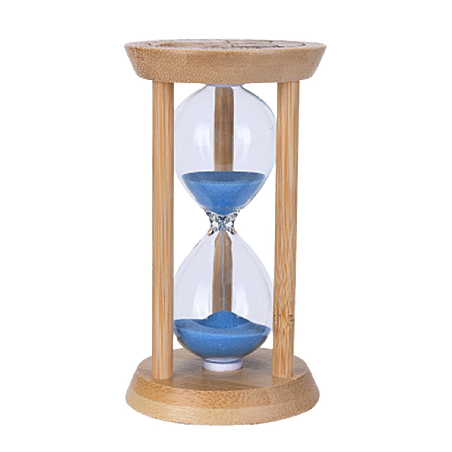 Hourglass Sand Timer Tabletop Wooden Sauna Interior Decoration Gift (Blue 3 Minutes)