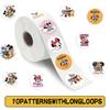 500pcs/Roll New Disney Cartoon Mickey Mouse Sealing Stickers DIY PVC Laptop Decals Decoration Reward Gift Toy