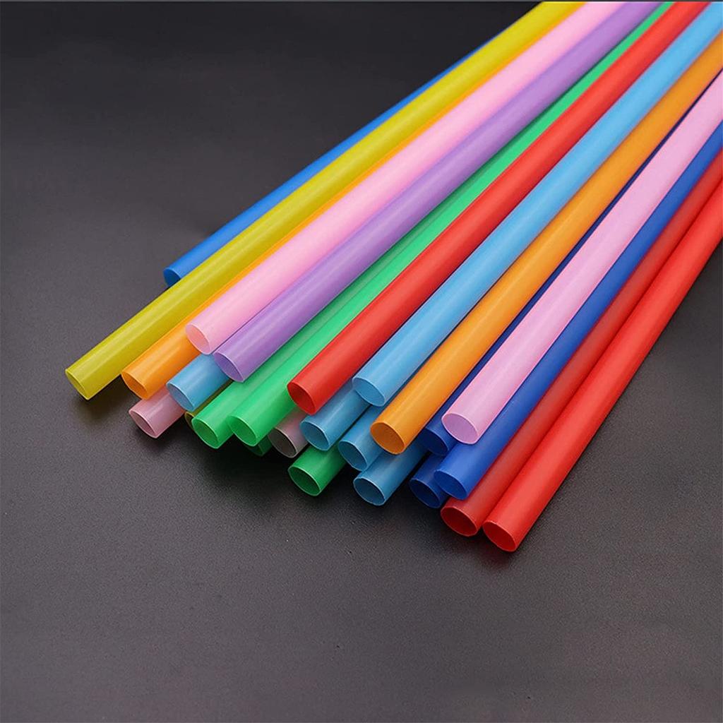 Disposable Plastic Flat Mouth Straight Tube Milk Tea Straw
